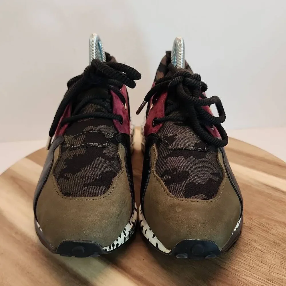 Steve Madden Cliff Sneakers Women's Size 8.5 Olive Multicolor/Camo